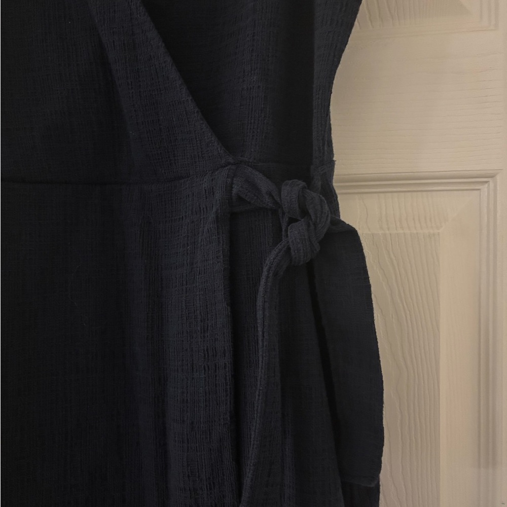 MADEWELL Crosshatch Side-Tie Dress in Deep Indigo - Picture 9 of 13